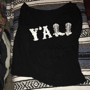 Long sleeve slouchy black shirt